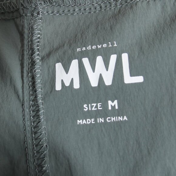 Madewell MWL Track Pants High Rise Straight Leg Pull-On Waist Green Size Medium - Picture 11 of 13